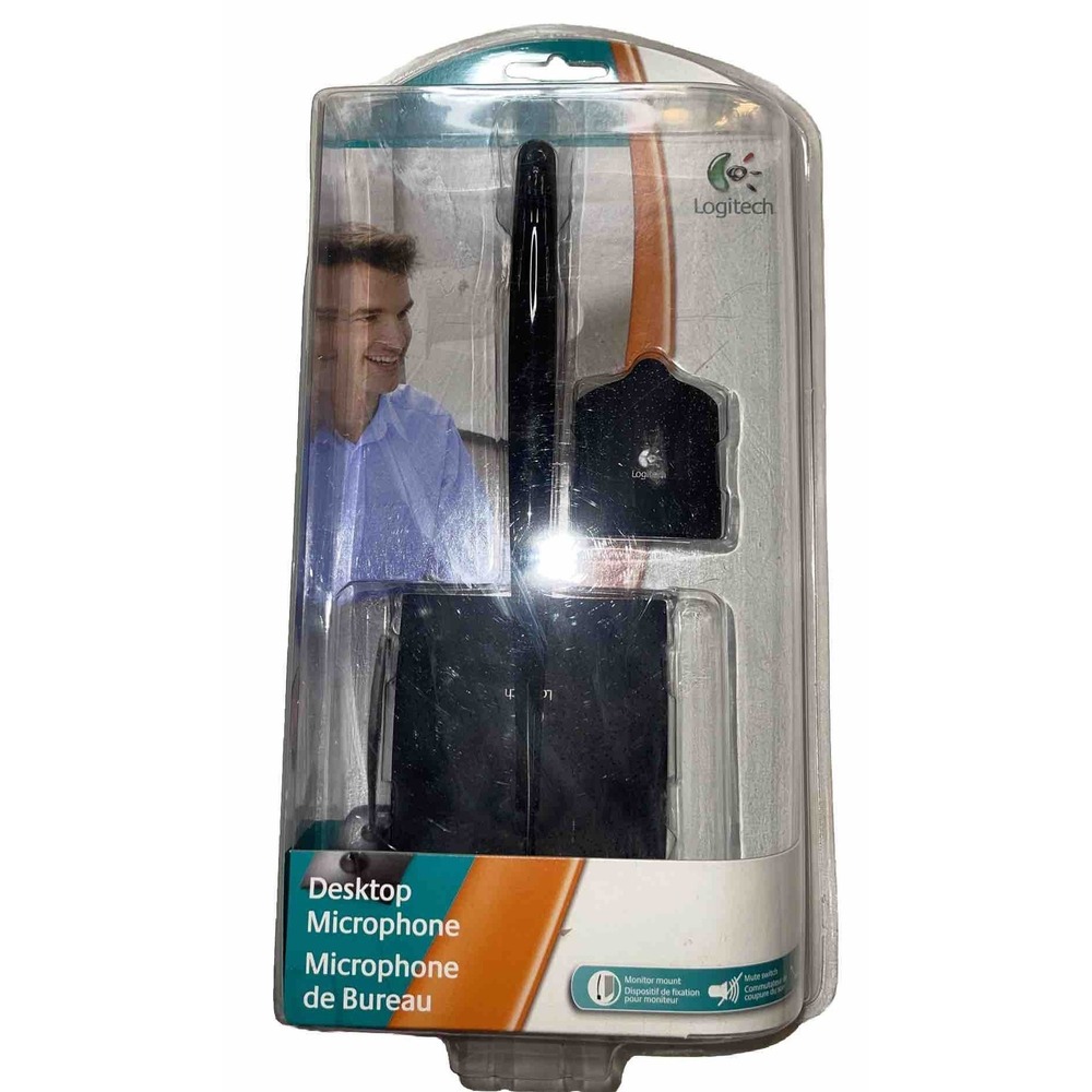 VTG Logitech Black 3.5mm Connector Desktop Microphone, new‎ & sealed 980240-0403